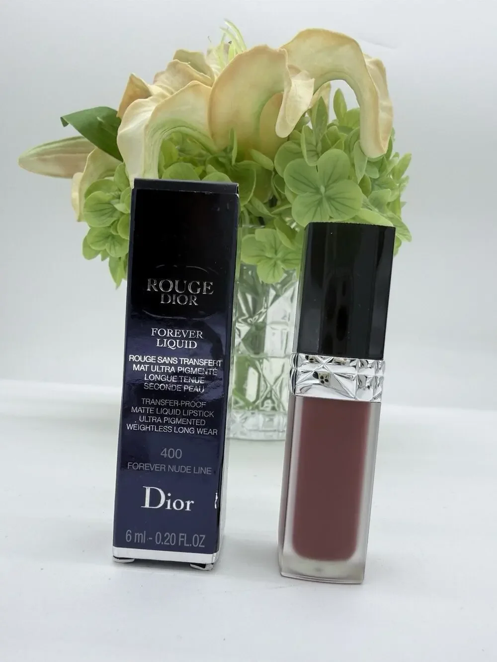 Dior Rouge Dior Forever Matte Liquid Lipstick 400 Forever Nude Line 0.20 Fl Oz